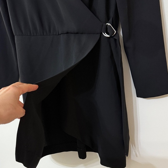 ba&sh Black Mini Long Sleeves‎ Wrap Dress - Picture 6 of 10